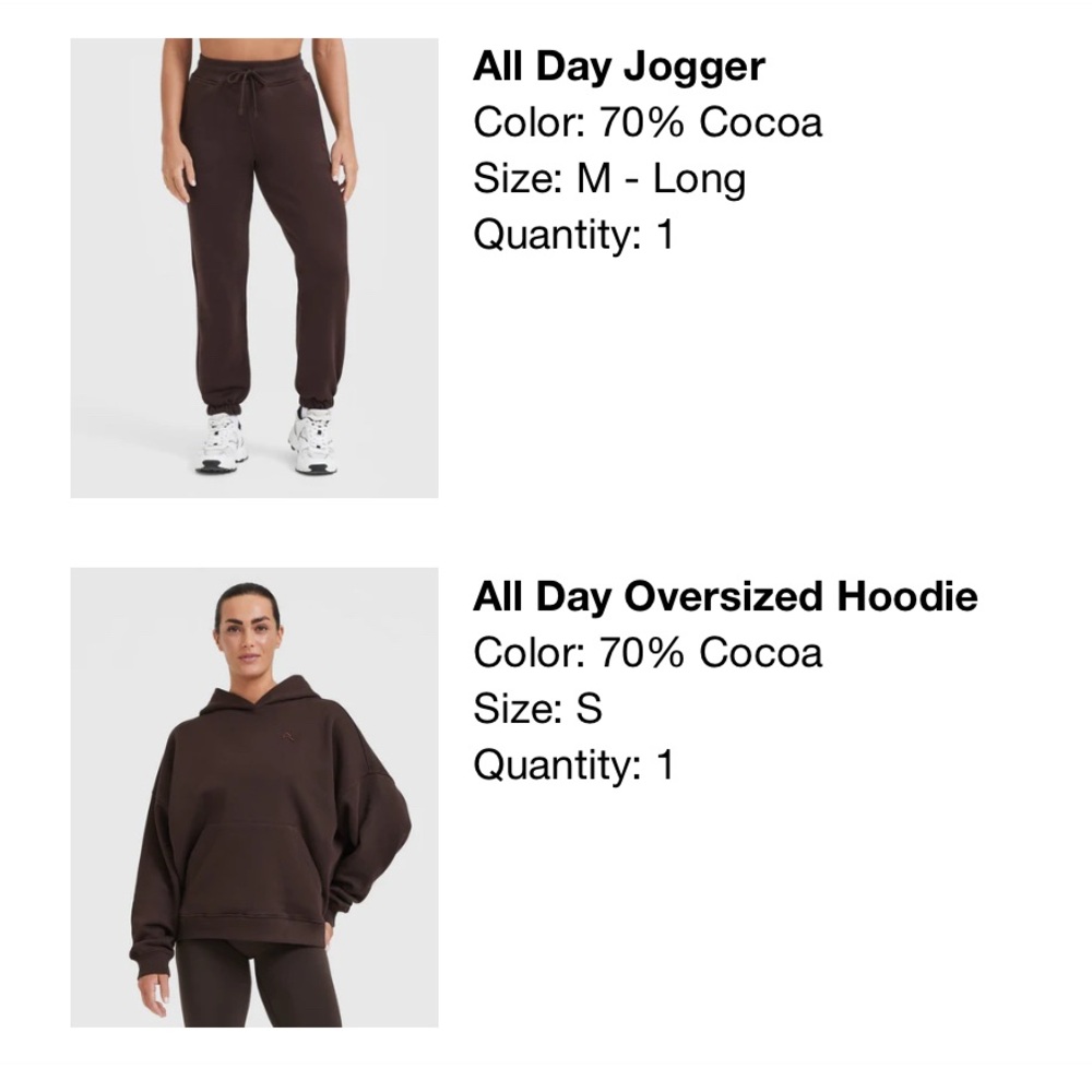 Oner Active Brown Jogger and Hoodie Set